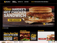 Tablet Screenshot of hardees.com